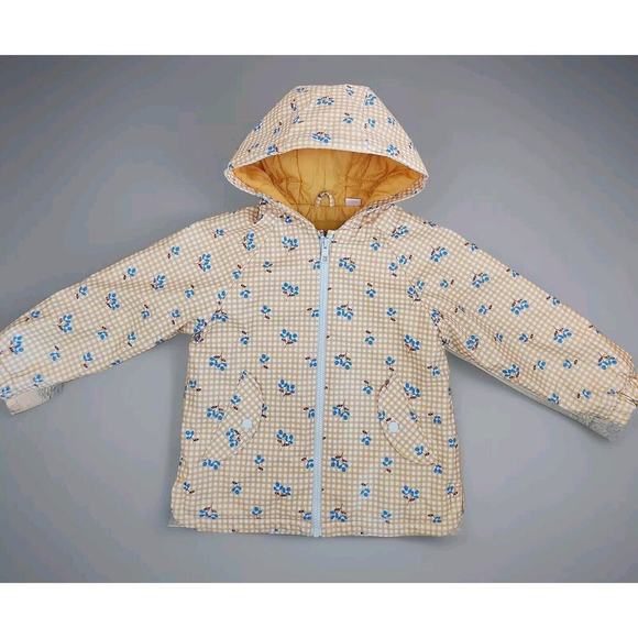 Zara Other - Zara Girls Lined Floral Raincoat Size 4-5 Years Yellow
